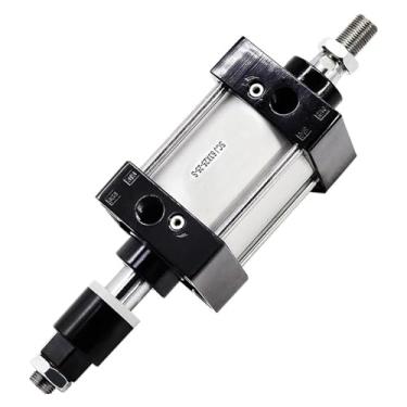 Imagem de SCJ32 40 50 63 80 100 125 mm furo ajustável liga de alumínio pistão dupla ação ferramentas cilindro pneumático (furo 63 mm)