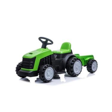 Imagem de Mini Trator Carro Eletrico Infantil Bang Toys 6v Com Reboque Verde