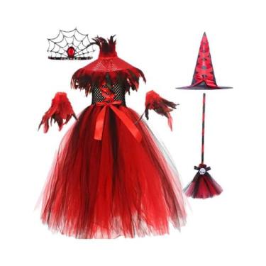Imagem de Conjunto De Fantasia De Halloween Para Meninas, Vestido De Vampiro, De