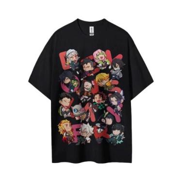 Imagem de Camiseta Casual De Manga Curta Confortável De Anime Japonês Demon Slay