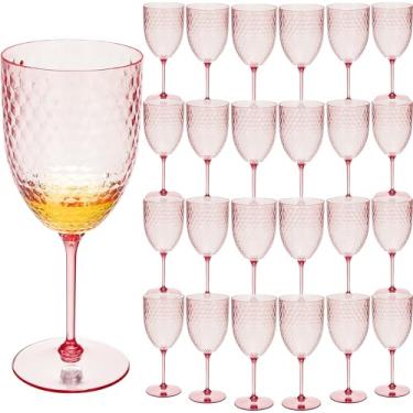 Imagem de Jingmore 24 peças de taças de vinho de plástico champanhe de 368 g, taças de champanhe destacáveis com haste, taça de vinho inquebrável reutilizável para bares, restaurantes, festas, casamentos