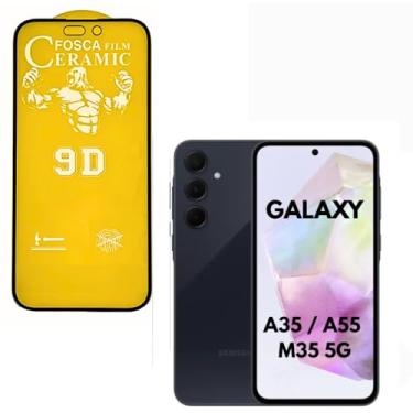 Imagem de Película Cerâmica Fosca Galaxy A35 / A55 / M35 5G,Proteção Total, Anti-Riscos e Não Deixa Marcar De Dedo Na Tela