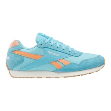 Imagem de Reebok Tênis feminino de cano baixo, Giz laranja Sunkissed azul digital, 35