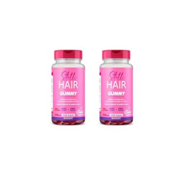 Imagem de Kit 2 Gummy Hair Still Morango 2x30 Gomas Unilife Morango-Unissex