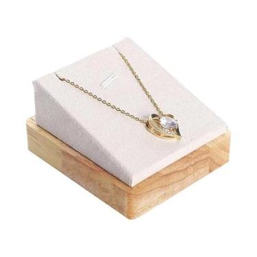 Imagem de Expositor De Joias Feminino Em Veludo: Busto Para Colares, Anéis, Ping