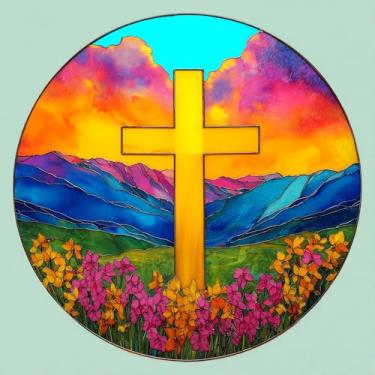 Imagem de Pendurado em vitrais, apanhadores de sol coloridos para janela, painel de diamante decorativo, apanhador de sol de jardim para aniversário para mulheres, homens, marido (brilho noturno + cruz)