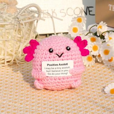 Imagem de Crochetta Pepitas De Apoio Emocional Brinquedos De Crochê, Axolotes De Crochê Positivo, Presentes Inspiradores Feitos À Mão Apoio Emocional Picles Engraçados, Animais De Crochê Positivos Presentes D