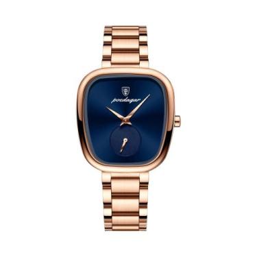 Imagem de Relógio De Pulso Feminino À Prova d'Água Em Aço Inoxidável Quartz POED