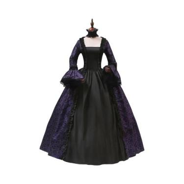 Imagem de Vestido De Cosplay Floral Gótico Medieval Para Mulheres, Estilo Maria 