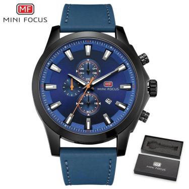 Imagem de Relógio Masculino Mini Focus Mf0082g à Prova D'água Azul
