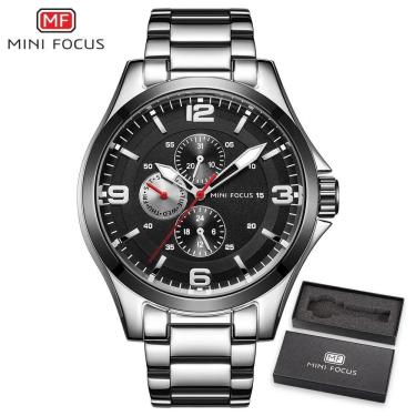 Imagem de Relógio Masculino Mini Focus Mf0199g à Prova D'água Cinza