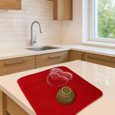 Imagem de Tapete Escorredor De Louças Microfibra Cozinha Prático Ultra Absorvent