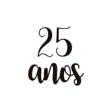 Imagem de Adesivo Para Balão 25 Anos