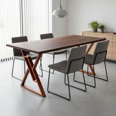 Imagem de Base De Mesa Tóquio Para Tampos De Madeira Até 1,80m X 0,90m - Loja da