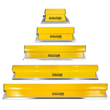 Imagem de Desempenadeira Berox em aço inox para Pintura Massa Corrida flexível Lisa 25, 40, 60, 80, 100cm Evolution Profissional Kit - Original