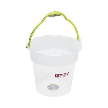 Imagem de Balde Sanremo em Plástico Cristal Transparente com Alça 8L, UNICA