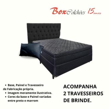 Imagem de CONJUNTO COM COLCHÃO, CAMA BOX E CABECEIRA, COLCHÃO CASAL AREZZO BLACK