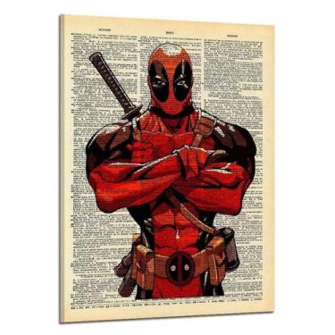 Imagem de Arte de parede em tela Deadpool Wade Winston Wilson Anime 40x60cm - yi