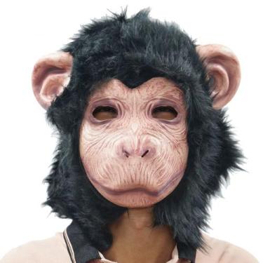 Imagem de Máscara facial de animal Macaco com resina de pêlo comprido Cosplay de