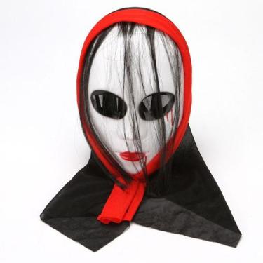 Imagem de Máscara assustadora de vampiro, cosplay assustador de PVC com capuz e 