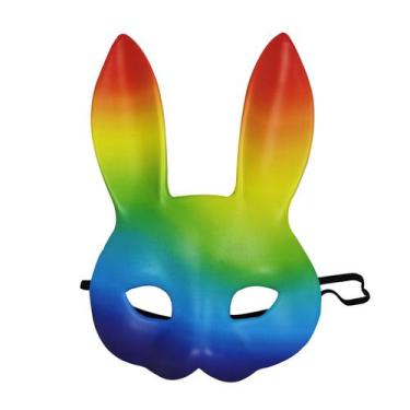 Imagem de Máscara Rainbow 3D Bunny EVA Material colorida para o Halloween - yiwe