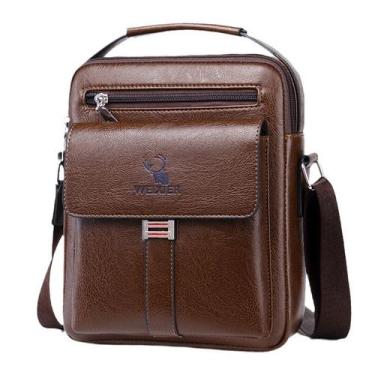 Imagem de Bolsa Messenger Business Leather para homens, tiracolo - yiweisai
