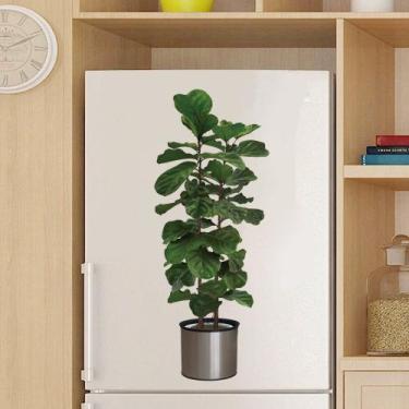 Imagem de Adesivo de parede Green Plant Potted Fiddle Leaf 30x70cm PVC - yiweisa