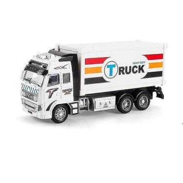 Imagem de Brinquedo realista de caminhão de contêineres pesados de met - Gloome 