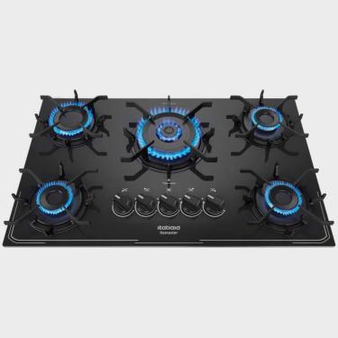 Imagem de Cooktop 5 Bocas Itatiaia Itamaster Tripla Chama Em Vidro Temperado