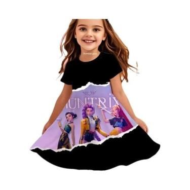 Imagem de Vestido Casual De Verão Para Meninas Pequenas Kpop Demon Hunters, Vest