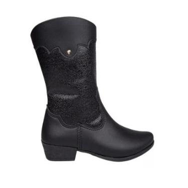 Imagem de Bota Infantil Texana Country Menina Boiadeira Salto Cano Alto Leve Macia Festa Passeio-Feminino