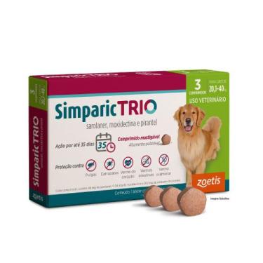 Imagem de Simparic Trio 12mg (20,1 a 40kg) 3 Comprimidos - Zoetis