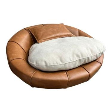 Imagem de Caminha Pet Poltrona Golden 78cm material sintético Caramelo  Bouclé O