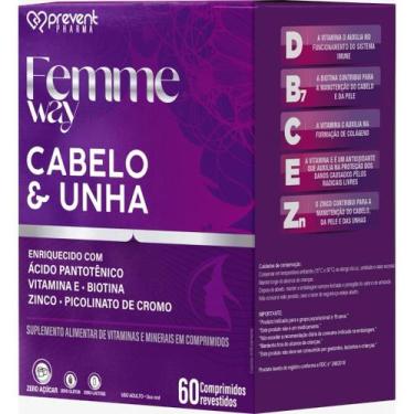 Imagem de Polivitaminico Vitamina Femme Way Cabelos Hair Unhas 120 Capsulas Vita