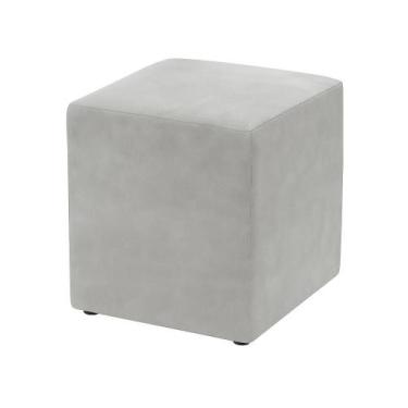 Imagem de Kit 2x Puff Quadrado Decorativo Cor:Marrom Claro - Best Mobília, Cinza