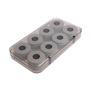 Imagem de Caixa De Pesca Magnética Translúcida Com 8/16 Bobinas E Acessórios Par