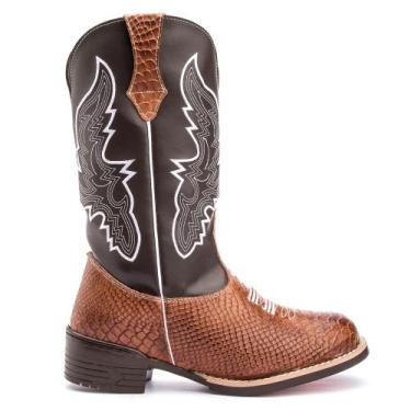 Imagem de Bota Texana Anaconda Infantil Kapell Cano Alto Conforto tamanho:26gêne