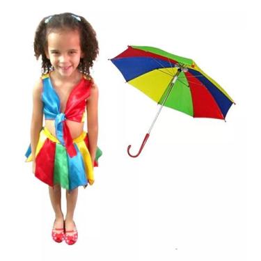 Imagem de Fantasia Frevo Infantil Feminina Completa Carnaval Roupa Festa Típica 