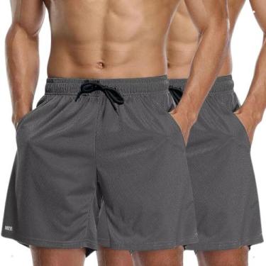 Imagem de Kit 2 Bermuda Masculina Dry Fit Premium Treino Academia Gym - MPR, Cin