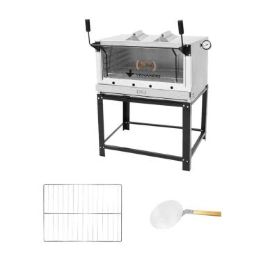 Imagem de Forno Gás Industrial Infra Refratária Roma Inox 90 Firiv90 + 1 Grade Extra + Pá Pizza -...