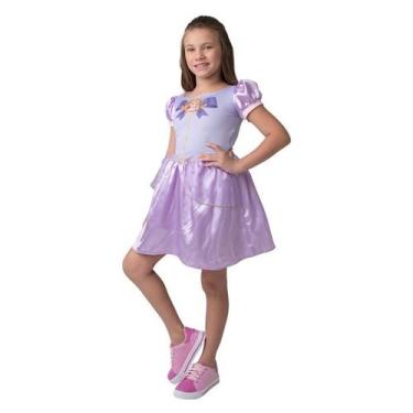 Imagem de Fantasia Rapunzel Infantil Pop Princesas Disney, G 9 - 12, Lilás
