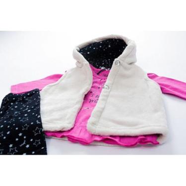 Imagem de Conjunto de Inverno Bebê Calça Colete Soft e Camiseta Manga Longa Meni