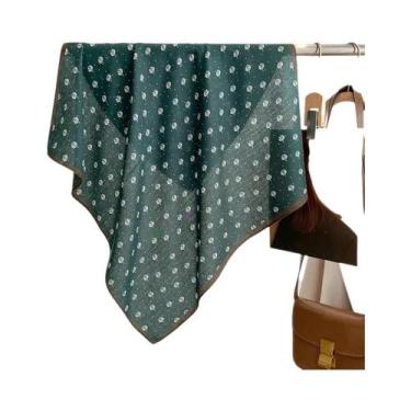 Imagem de Bandanas De Algodão Com Estampa Floral, Lenço Quadrado De 70cm, Acessó