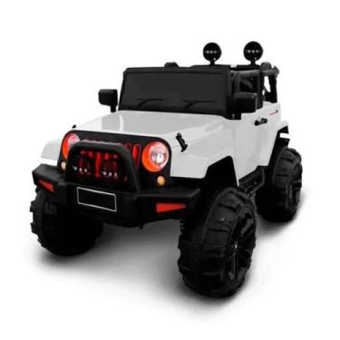 Imagem de Mini Carro Elétrico Infantil Jipe com Controle Remoto Branco - Importw