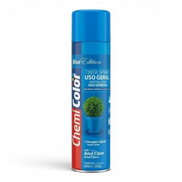 Imagem de Tinta Spray 400ML Uso Geral Secagem Rápida Alta Cobertura Azul Claro Chemi Color