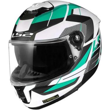 Imagem de Capacete LS2 Stream II FF808, Branco/Verde, 56
