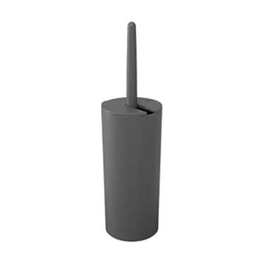 Imagem de Escova Sanitária C/Suporte Higiene Banheiro Lavabo Privada Serene Cinza Chumbo - Coza