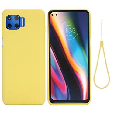 Imagem de For Motorola Moto G 5G Plus Solid Color Liquid Silicone Dropproof Full Coverage Protective Case