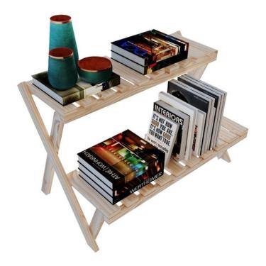 Imagem de Prateleiras Organizadoras De Livros Dupla Cor Natural