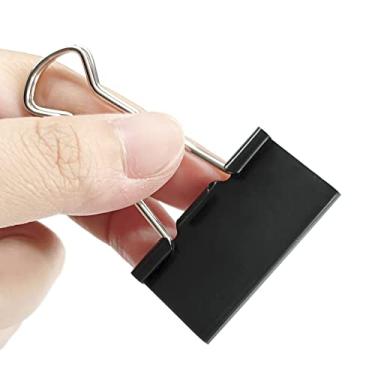 Imagem de DSTELIN Grampos grandes para fichário de 4,6 cm de largura (pacote com 80), grampos de papel grandes para materiais de escritório, capacidade de 1,7 cm, preto